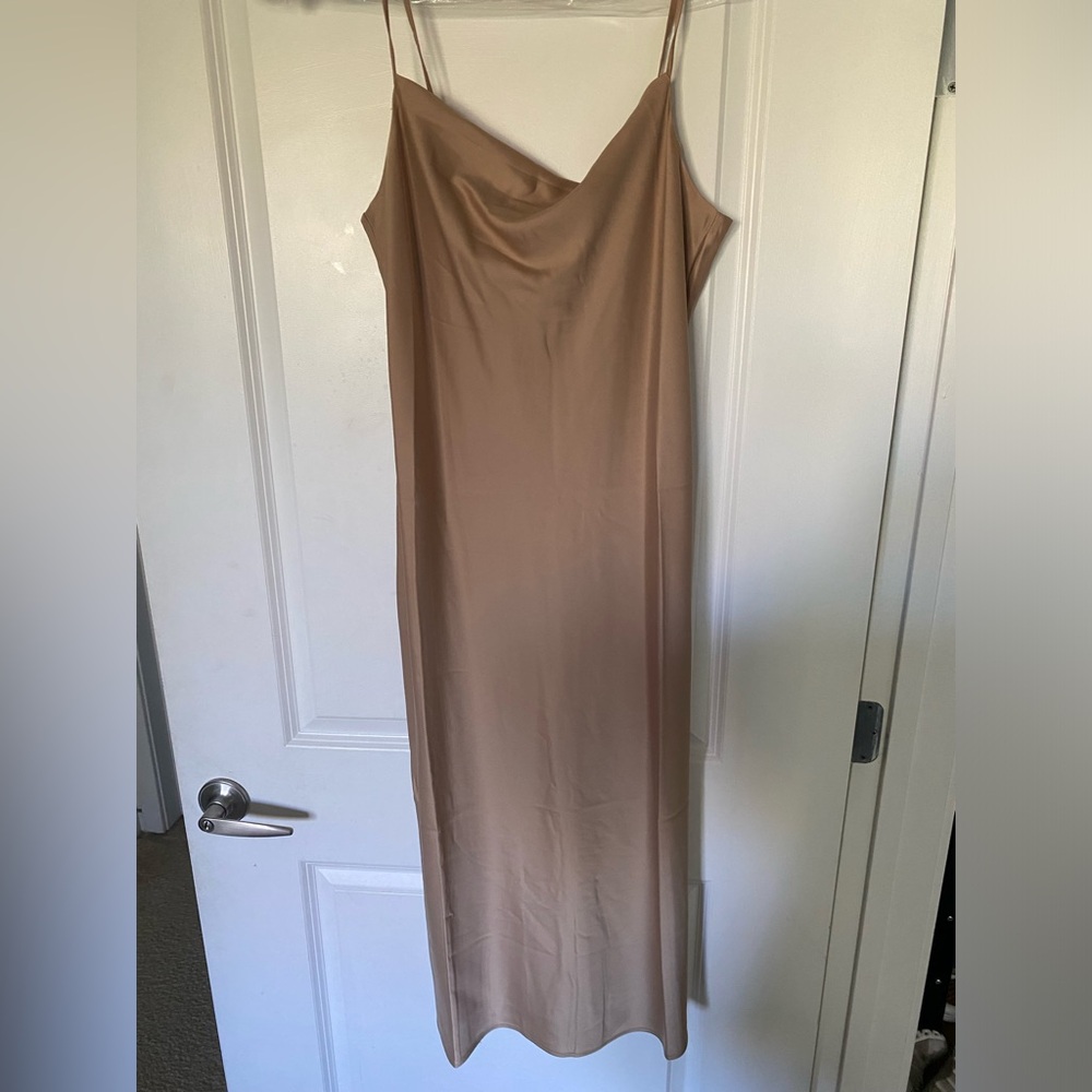 Champagne Satin Formal Gown